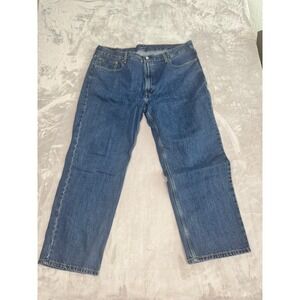 Levi Strauss 550 Mens Jeans Blue Denim W42 L30 Relaxed Fit Straight Leg‎